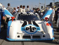 The #40 Derhaag Motorsports Daytona Prototype on display on pregrid of the Rolex 24 At Daytona