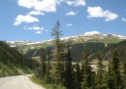 The ride took the bicyclists up and over three passes in the Rockies, Independence, Fremont and Vail Pass.  The day was perfect and the views were spectacular.
