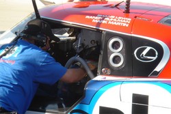 Randy gets in the car for some test day practice at Iowa Speedway.