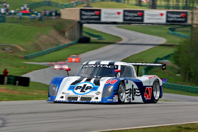 Randy drives the #40 Preformed Line Products Daytona Prototype at the scenic Virginia International Raceway