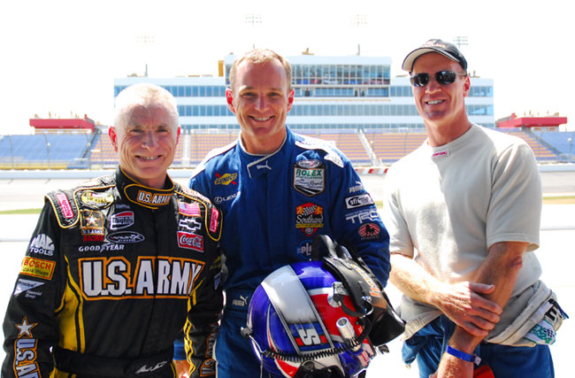 Mark Martin , Shane Lewis and Ranyd Ruhlman at Iowa Speedway