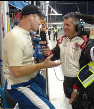 Randy with SPEED TV reporter Brian Till at Iowa Speedway