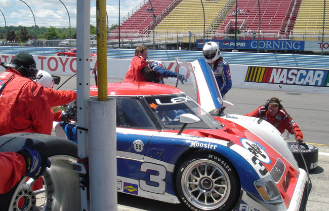 Randy ready to get in the car at Watkins Glen